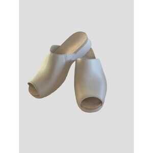 DANSKO Ivory Leather Ravyn Peep Toe Platform Sandal Size 10M